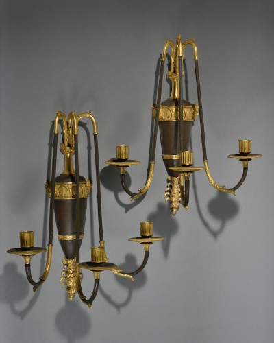 Paire d’appliques – Rome, XVIIIe siècle - Luminaires Style 