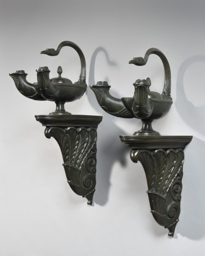 Pair of wall lights and oil lamps - Decorative Objects Style 
