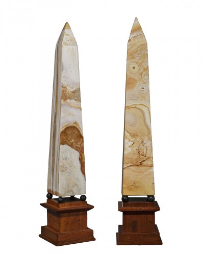 Pair of art deco obelisks