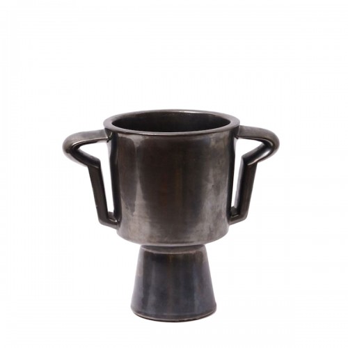 Art Deco Black Lustre Earthenware Vase - Paul Bonifas (1893-1967)