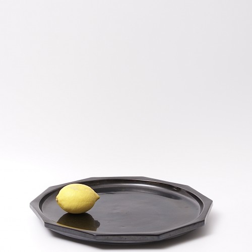 Porcelain & Faience  - Art-deco Large Black Earthenware Platter - Paul Bonifas (1893-1967)