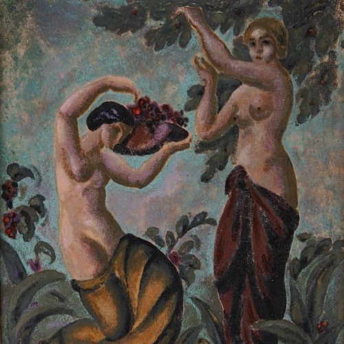 Deux Femmes - Jean-Henri Demole (1879-1950) - Decorative Objects Style Art Déco
