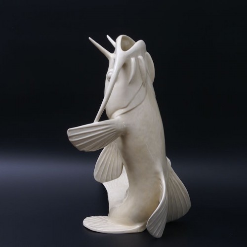 Sculpture  - Vase sculpture art-déco d'Edouard MarcelSandoz en Porcelaine de Paris