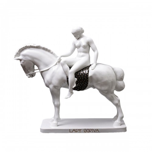 Lady Godiva, groupe en porcelaine d'après un modèle d'Anton Grath (1881-1956)