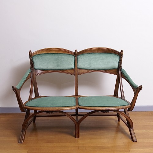 &quot;Style Sapin&quot; Group of Seats comprising a Settee and two Armchairs - Seating Style Art nouveau