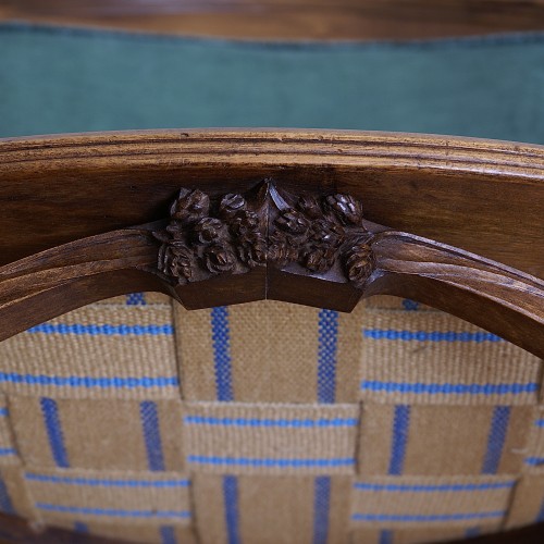 Art nouveau - Ensemble de salon "Style sapin" comprenant un canapé et deux fauteuils