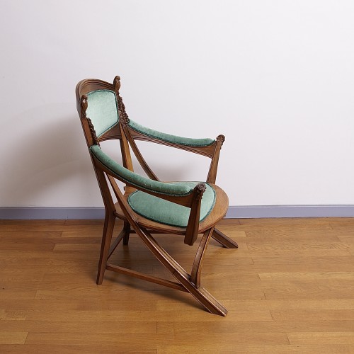 Antiquités - Ensemble de salon "Style sapin" comprenant un canapé et deux fauteuils