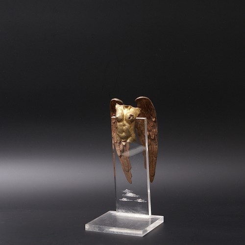 &quot;Coeur brisé&quot; gilded  Bronze Sculpture by Torben Hardenberg - 