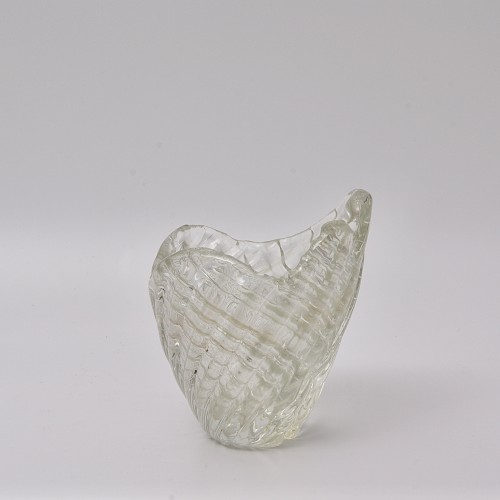 Verrerie, Cristallerie  - Vase asymétrique "Diamante" en verre transparent de Paolo Venini 1934-36