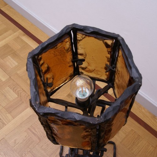 20th century - Brutalist Lamp by Marcello FANTONI (1915-2011) 