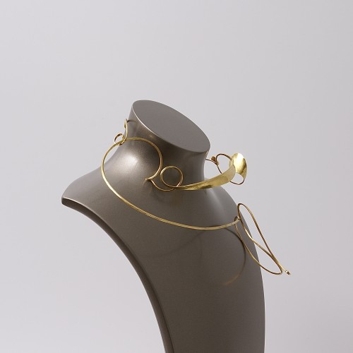 20th century - Rare Modernist 18 K Gold Necklace by Gübelin, designed by Pavel Krbálek (1928 - 2015)