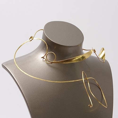 Collier moderniste en or 18 carat de Gübelin par Pavel Krbálek (1928 - 2015) - Années 50-60