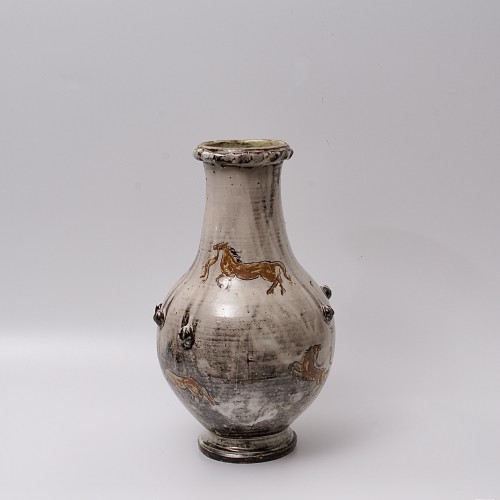 Porcelain & Faience  - Large Horses Vase by Margrit Linck | 1943