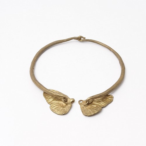 &quot;Papillon&quot; gilded Bronze Necklace by Claude Lalanne, Artcurial Edition - 