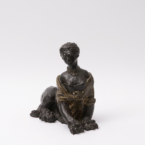 Sculpture Sculpture en Bronze - Sphinge - Janine Janet ( 1913-2000), fonte Clementi