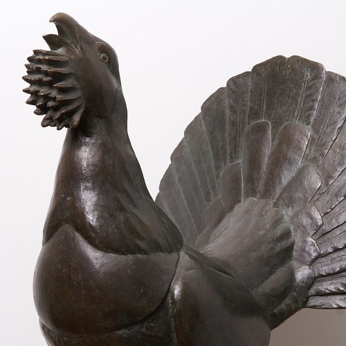 "Grand coq de bruyère" bronze à cire perdue de Robert Hainard, fonte Pastori - Galerie Latham
