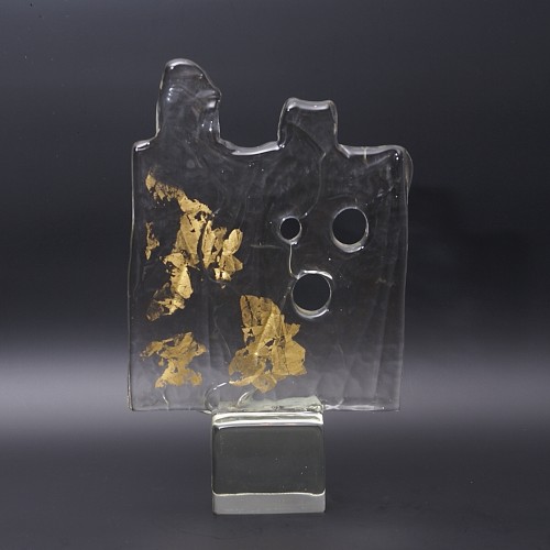 "Uomo et Donna" sculpture en verre de Murano, de L. Gaspari vers 1960 - Verrerie, Cristallerie Style Années 50-60