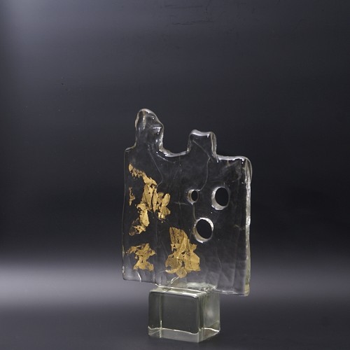 "Uomo et Donna" sculpture en verre de Murano, de L. Gaspari vers 1960 - Galerie Latham