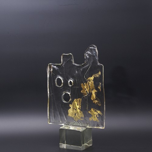 "Uomo et Donna" sculpture en verre de Murano, de L. Gaspari vers 1960 - Années 50-60