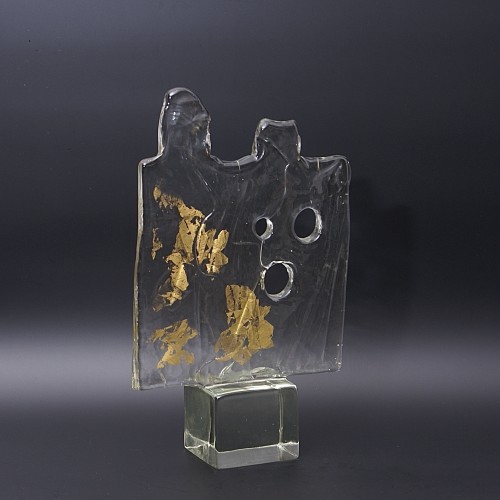 Antiquités - "Uomo et Donna" sculpture en verre de Murano, de L. Gaspari vers 1960