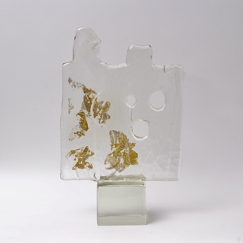 Antiquités - "Uomo et Donna" sculpture en verre de Murano, de L. Gaspari vers 1960