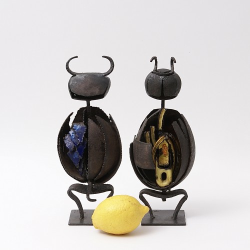 Pierre Siebold (1925-2012) - Iron and Enamel Devil Couple - Sculpture Style 50