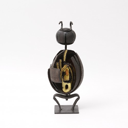 Sculpture  - Pierre Siebold (1925-2012) - Iron and Enamel Devil Couple