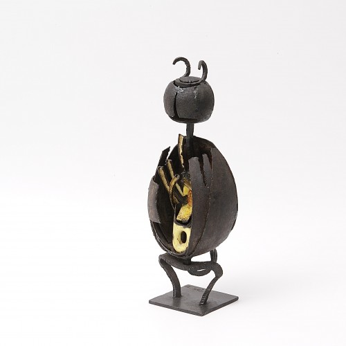 Pierre Siebold (1925-2012) - Iron and Enamel Devil Couple - 