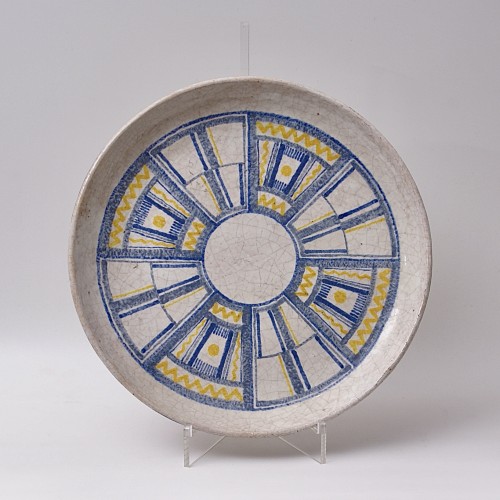 Grand plat art-déco en faïence dure de Paul Bonifas - Céramiques, Porcelaines Style Art Déco