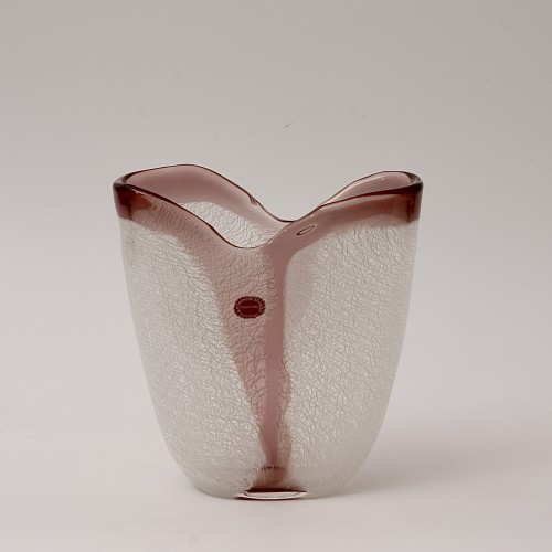 XXe siècle - Vase en verre "a merletto" d'Archimede Seguso à Murano vers 1953