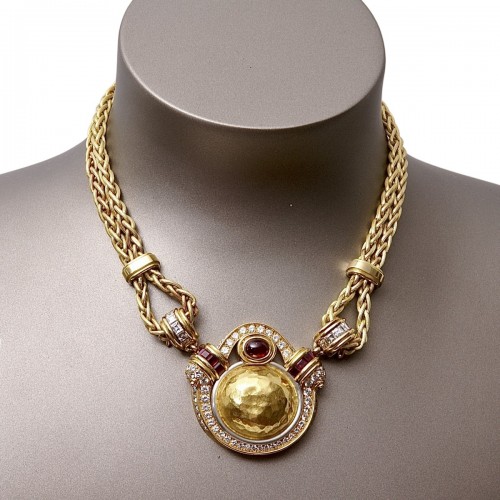 Maison Chaumet - Collier de la collection "Pierres d'or" design René Morin, vers 1985