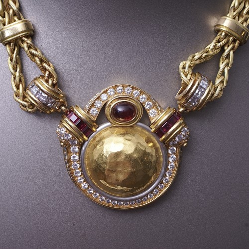 Années 50-60 - Maison Chaumet - Collier de la collection "Pierres d'or" design René Morin, vers 1985