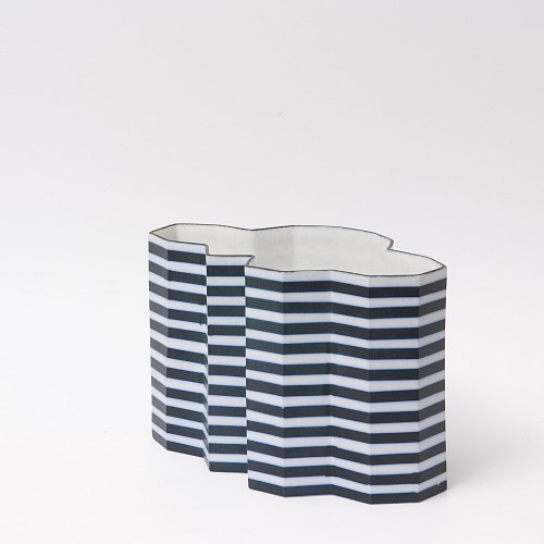 Geometric Porcelain Vase by Bodil Manz - 