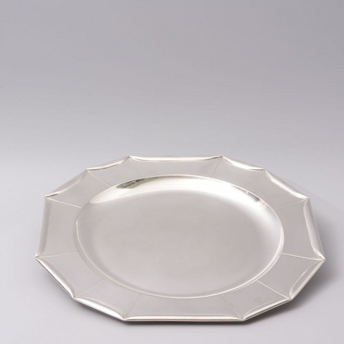 Jean Emile Puiforcat -  large Art Deco Silver Platter circa 1925 - Antique Silver Style Art Déco