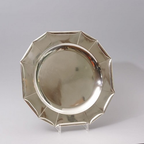 Antiquités - Jean Emile Puiforcat -  large Art Deco Silver Platter circa 1925