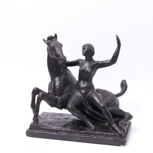 Sculpture Sculpture en Bronze - Frédéric Schmied (1893-1972) - L'étalon d'Europe