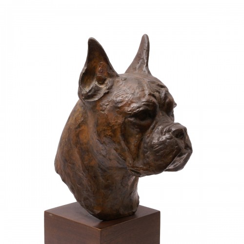 Bronze Boxer Head -  Pierre Blanc (1902-1986)