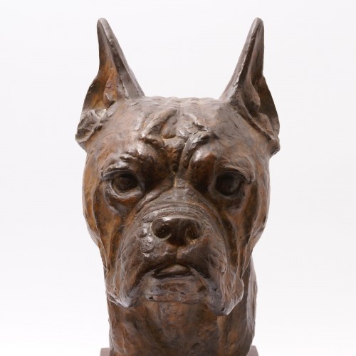 Sculpture Sculpture en Bronze - Boxer en bronze - Pierre Blanc (1902-1986)