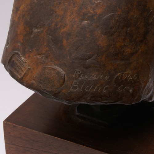 Bronze Boxer Head -  Pierre Blanc (1902-1986) - 50