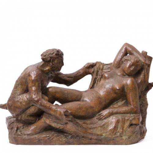 Faune éveillant une nymphe - Hermann Hubacher (1885 - 1976)