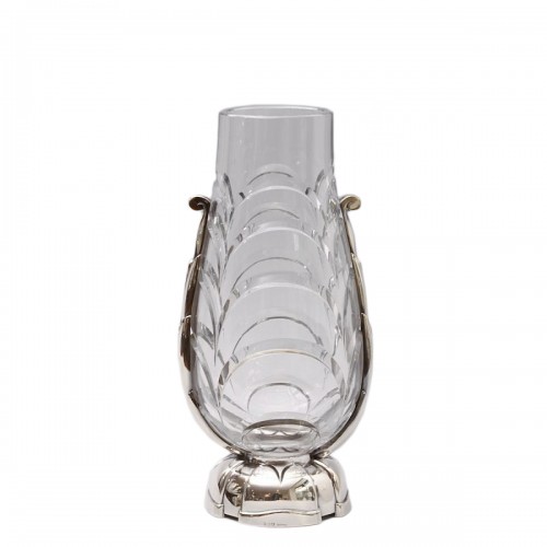 Cut Crystal Vase by Georges Chevalier