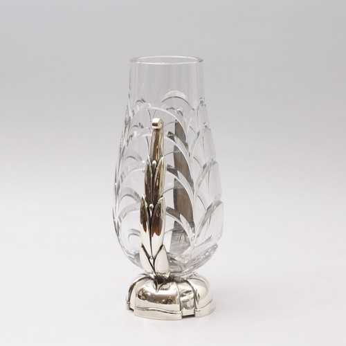 Verrerie, Cristallerie  - Vase en cristal taillé Georges Chevalier