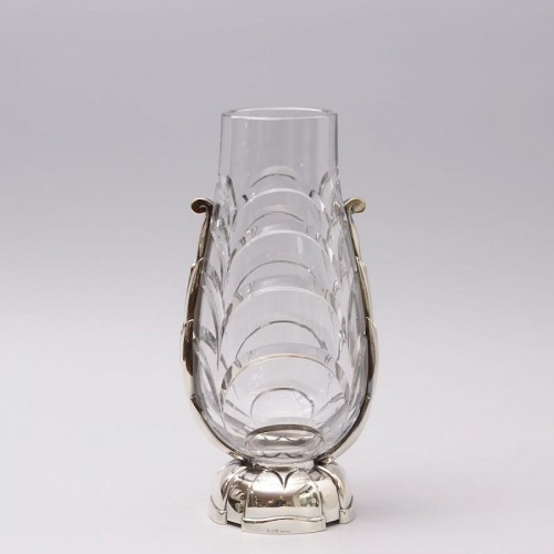 Art Déco - Vase en cristal taillé Georges Chevalier