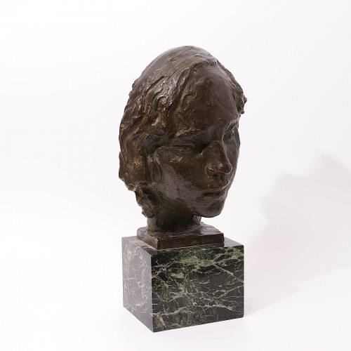 Maurice Sarkissoff (1882-1946) - Portrait de Raquel Meller - Sculpture Style Art Déco