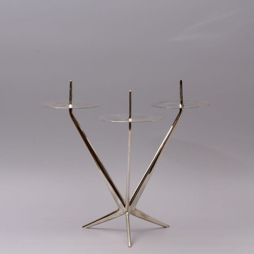 silverware & tableware  - Silver Three Light Candelabrum - Meinrad Burch-Korrodi (1897-1978)