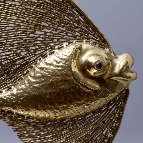 Lighting  - Unique Jacques Duval Brasseur Brass Fish Lamp