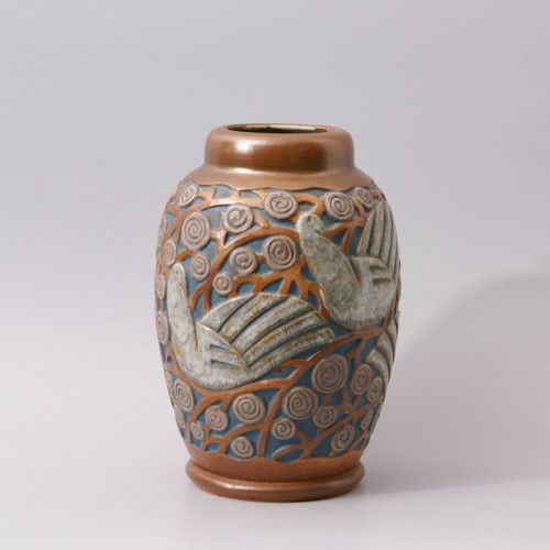 Art deco Sandstone Vase by Mougin Frères design Géo Condé - 