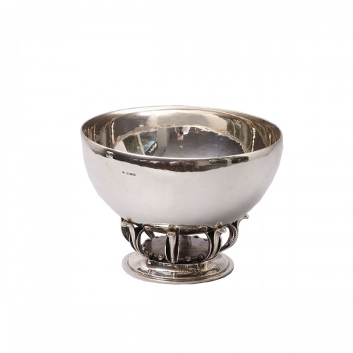 Footed Sterling Silver Bowl designed by Gustav Pedersen for Georg Jensen