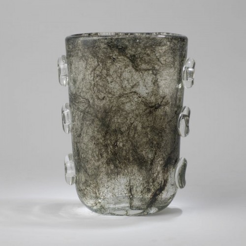 Antiquités - Grand vase "Crepusculo" en verre de Ferro-Toso-Barovier (1889-1974)