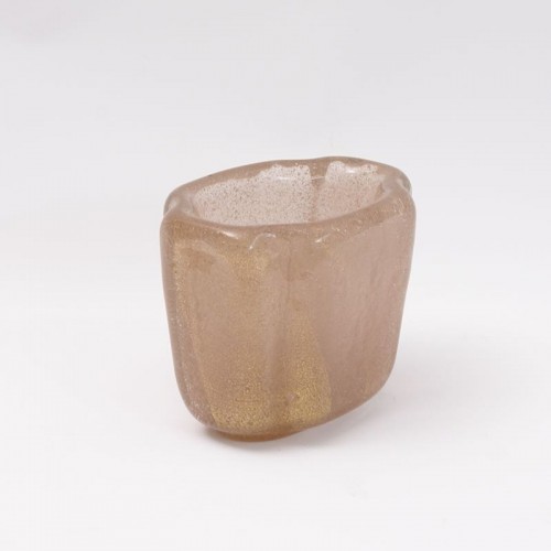 &quot;A bollicine&quot; Venini Glass Vase, model n° 3569, designed by Carlo Scapa - Art Déco